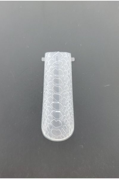 global fashion Tipsuri reutilizabile pentru extensii de unghii set 120 buc, patrat lat, imprimeu șarpe