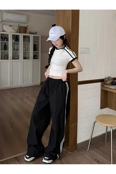 Touz Moda Oversize Adjustable Leg Elastic Baggy Sweatpants