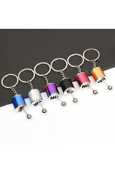 Wolawood Car Gear Shaped Metal Keychain Sports Gear Design Stylish Automobile Accessory Gift Model