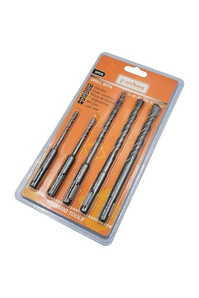 Generic Drill Bits Set 5 Pcs, 5-6-8-10-12mm Drilling Machine Bit Set