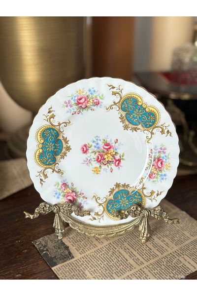 Royal Albert Antique Royal Albert Berkeley Series Color Flower Porcelain Cake Wall Plate 18.5 cm Pcs