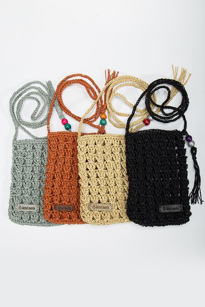 miram shoes Super Luxury-Grey Women's Hand Knitted Shoulder Bag with Strap