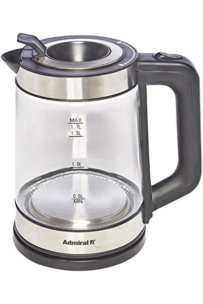 Admiral 1.7L Cordless Electric Kettle with Boil Dry Protection and LED Indicator Ring
