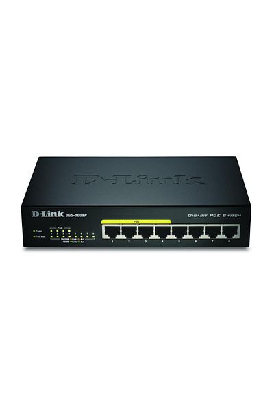 Inna marka D-Link 8xG+F+ENet RJ45 19" PoE 16 Gbps, MDI/MDIX, Czarny, DGS-1008P/E