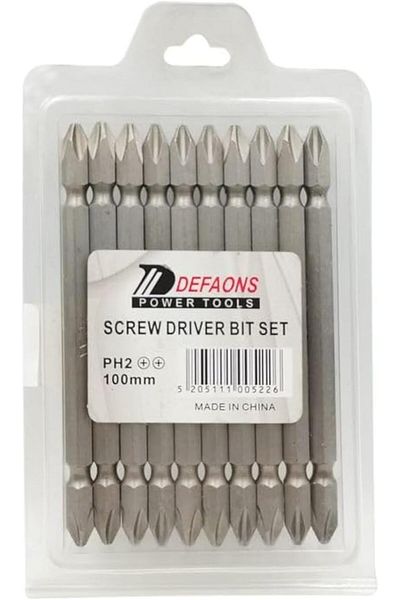 DEFAONS Drill Bit Screwdriver Bit Set 10 Pcs Set PH2 100mm -