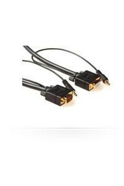 MicroConnect Kabel SVGA HD15 5m M-F. 3,5mm