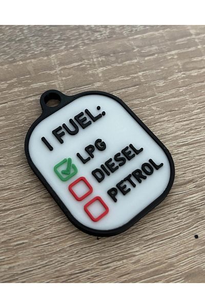 SHHOBİ Fuel Type Marked Car Keychain (Benzin) – Car Fuel Type Indicator Keychain