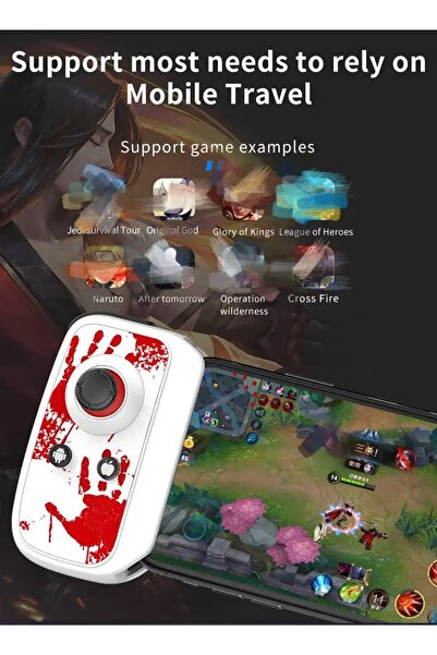 Sarafox BSP-D2 One-handed Game Controller with One-button BT Joystick Suitable for Android and iPhone