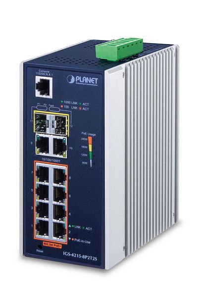 Inna marka Planet IP30 Industrial L2/L4 8-Port, IGS-4215-8P2T2S