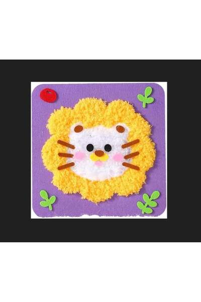 Gül Educational Knitting Kit Embroidery Set Cat
