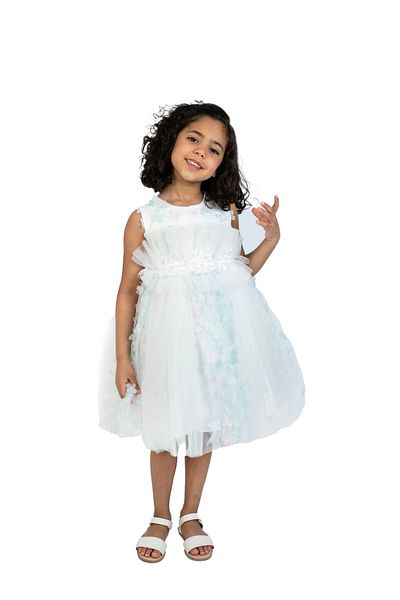 ddaniela Apple Blossom White with Blue dress