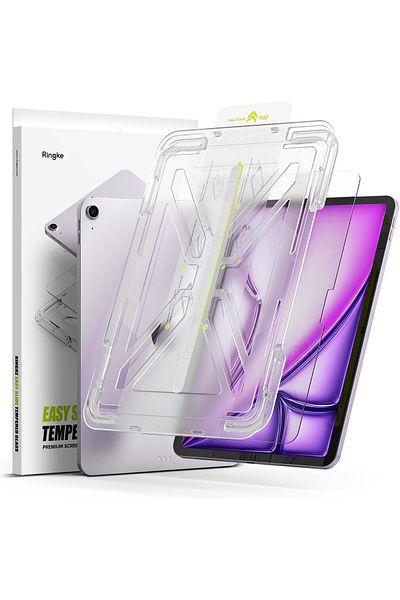 Ringke واقي شاشة لجهاز iPad Air 13 بوصة (M3 2025) / (M2 2024) | زجاج مقسّى سهل الانزلاق | مع قالب التثبيت