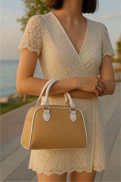 macharelbasic حقيبة يد وكتف نسائية من الجلد