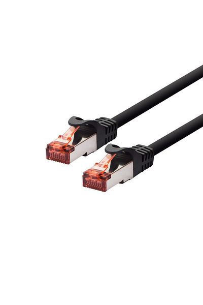 Inna marka Profesjonalny kabel patchowy Logon CAT6 F/UTP - 15m czarny, TCF66F150BL