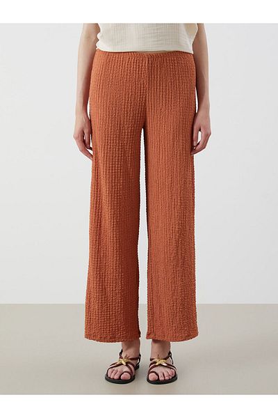 LC Waikiki New Season Women's Textured Trousers with Elastic Waist - S5Qr30Z8