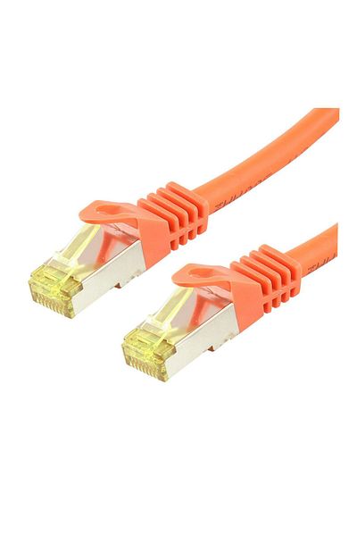 Inna marka Profesjonalny kabel patchowy Logon SFTP/AWG26/LSOH 0,5m - CAT6A 500MHz - Pomarańczowy, TCR6ASS005O