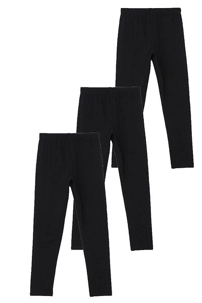 buğlem collection 3-Piece Children's Single Jersey Leggings Lycra Combed Cotton Comfortable and Breathable 2-14 Years