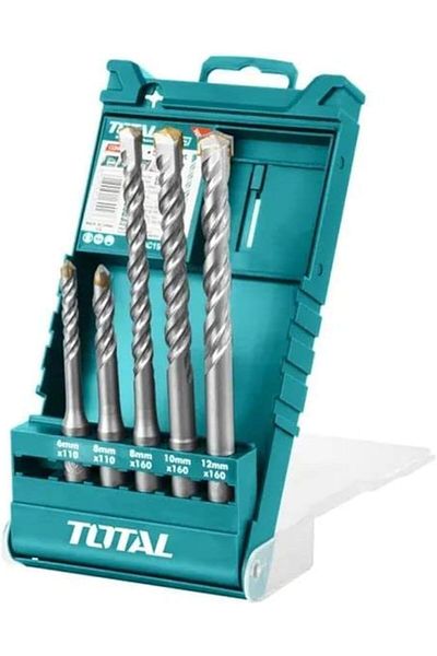 TOTAL T0TAL TAC190501 Concrete Drill Bit Set, Multifunction Drill Bit Set 5 Pcs