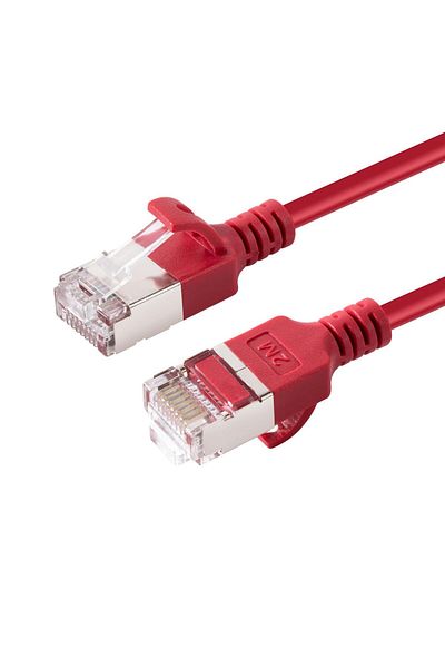 Inna marka Kabel sieciowy 1m MicroConnect CAT6A U-FTP Slim LSZH czerwony CN727-67023, V-FTP6A01R-SLIM