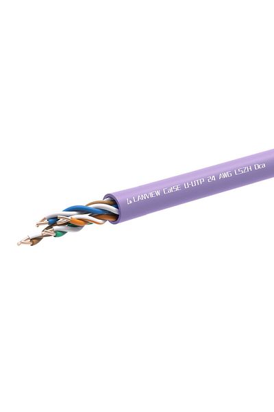 Lanview Cablu de rețea CAT5e U-UTP LSZH, Dca, violet, 305 m, fir de 0,49 mm, LVN122152