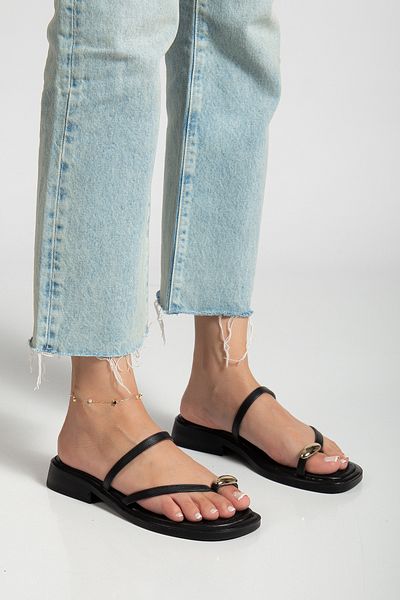 MS SUGAR SHOES Sandale de zi cu zi cu detaliu inel de aur pentru femei