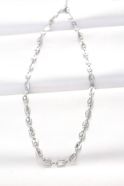 Skygo 316L Steel Silver Color Sailor Chain Necklace - Tj-Bko8524
