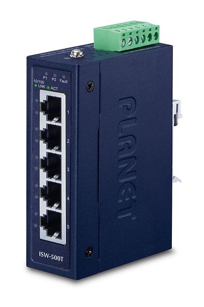 Inna marka Planet IP30 Compact - 5-portowy przełącznik Fast Ethernet 10/100TX (-40~75°C), ISW-500T