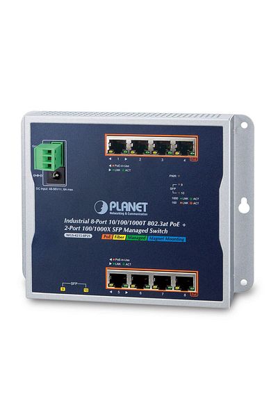 Inna marka Planet IP30, IPv6/IPv4, 8-Port 1000T, WGS-4215-8P2S