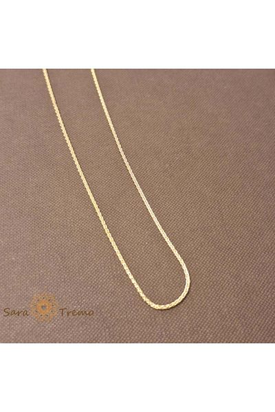 saratremo Unisex Snake Chain 50 cm Gold Plated 14K
