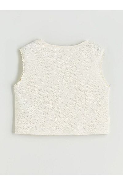LC Waikiki Lcw Kids Crew Neck Openwork Girls Crop Undershirt