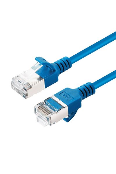 Inna marka MicroConnect Kabel Sieciowy CAT6A U-FTP Slim, LSZH, 1.5m, Niebieski, V-FTP6A015B-SLIM