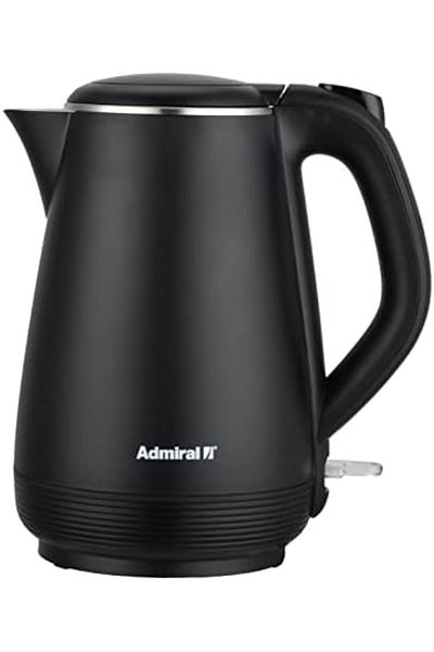 Admiral Electric Kettle 1L, With Open Lid Opening Function, Double Layered, Boil Dry Protection, Bla