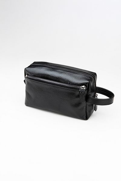 Niki Leather Чанта с цип David Black от естествена кожа