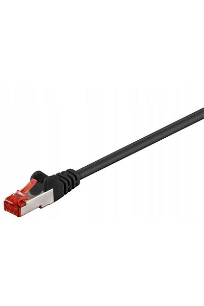 MicroConnect F/UTP CAT6 0,25m Czarny PVC