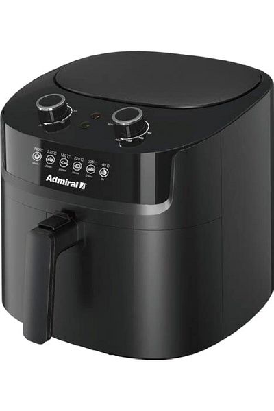 Admiral Air Fryer, 6.5L, 1800W, No Oil, Classic Control Air Fryer, Dishwasher Safe, ADAF65BL, 1 Year
