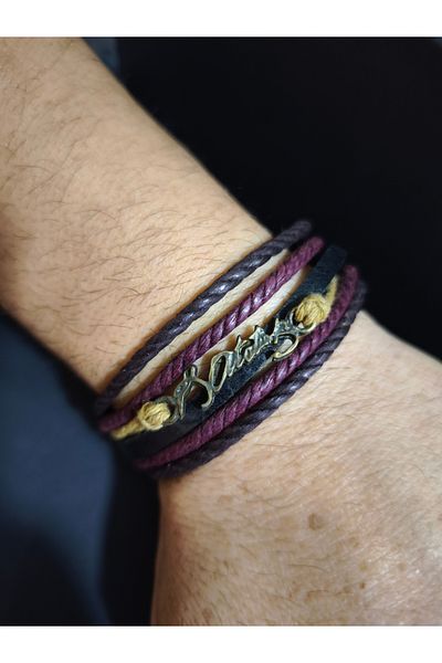 enyatakı Original leather rope bracelet signed by kemal ataturk.