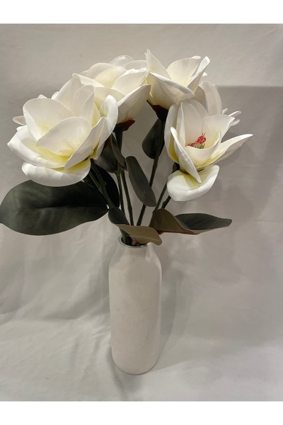 Ekol Çiçekçilik Manolya Yapay Çiçek 7 Kafalı 40cm Boy