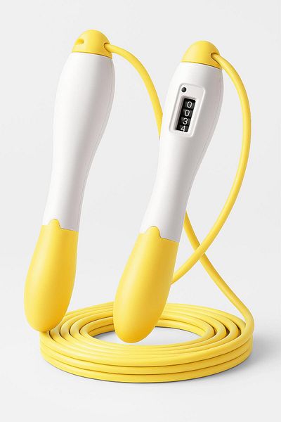 Telvesse Jump Rope Length Adjustable Mechanical Counter Adjustable Jump Rope with Indicator Jump Rope Yellow 5006
