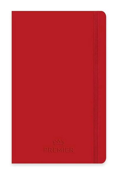 Mu Art Ahşap 9X14 80 Sheets Lined Hardcover Premier Notebook - Red