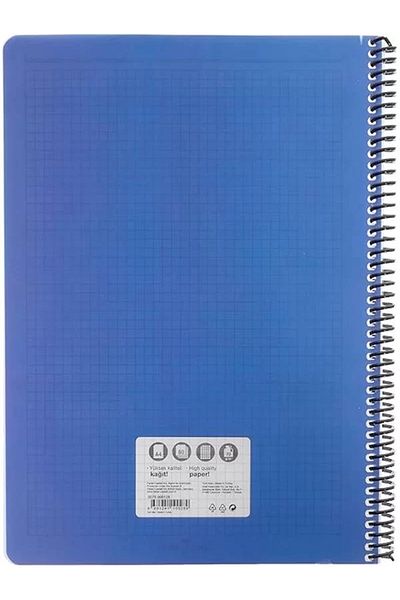 STOREMAX Faber-Castell Color Spiral Notebook, A4, 80 Sheets, 70g Paper, Checkered, 500 Micron Pp Cover, Pet