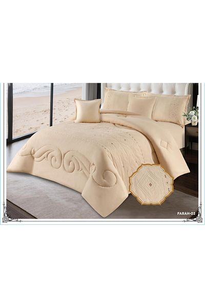 XI DUO A luxurious royal embroidered double bedspread to give your room beauty and elegance
