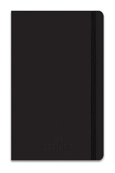 Mu Art Ahşap 13X21 96 Sheets Flat Hardcover Premier Notebook - Black