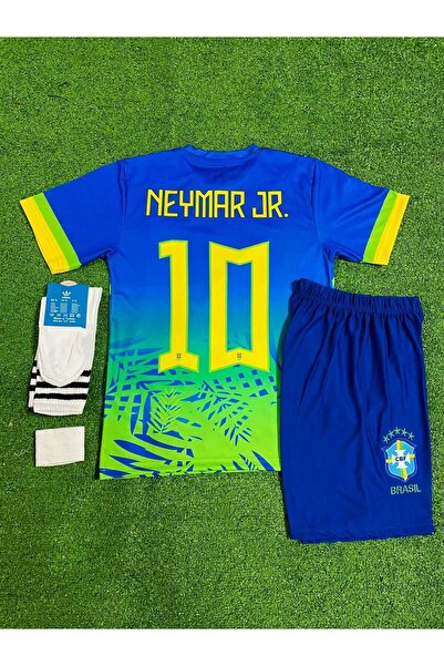 Forma Brezilya 2024/25 Yeni Sezon Neymar Jr Çocuk Konsept Forması 4'lü Set (M...