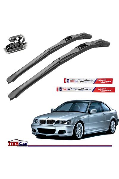 TEAMCAR ® Ștergătoare de parbriz BMW Seria 3 E46 Coupe (1998–2006) Hibrid – Set față