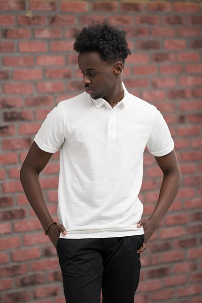 ADVANTE Tricou cu gât polo cu model Lycra cu croiala normală
