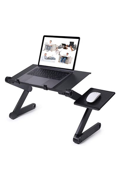 ROHS Aluminum height-adjustable laptop table, table with double ventilation system