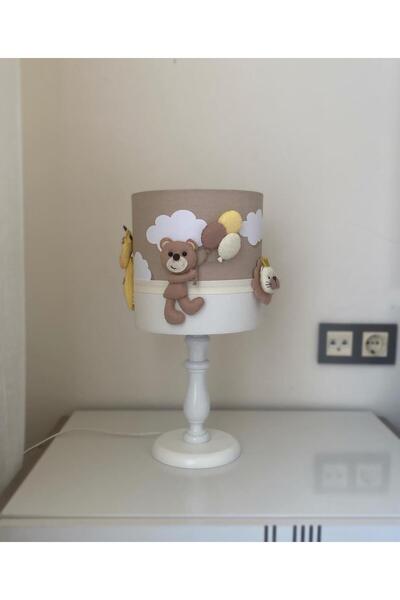 Leobabyroom Coffee Cloudy Mixed Animal Figured Baby/Children's Room Lampshade Table Lamp