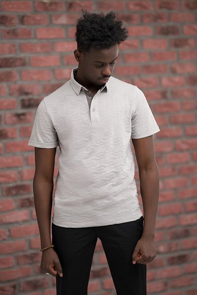 ADVANTE Tricou cu gât polo cu model Lycra cu croiala normală