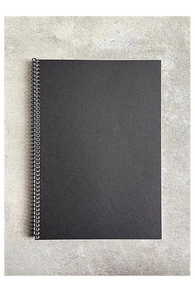 Mu Art Ahşap Blocnotes în spirală cu dungi, dimensiune A4 (21X29,7 cm), 60 coli, 90Gr. Hârtie de fildeș, birou
