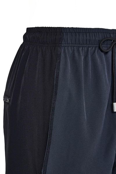 Haşema Black Gray Long Men's Pool and Sea Shorts 5075